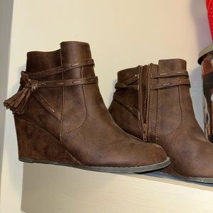 Brown booties